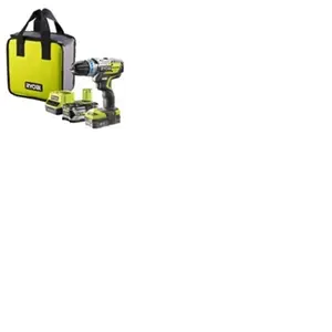 RYOBI - Perceuse-visseuse à percussion BRUSHLESS 18V ONE+ 60 Nm - 2 batteries 5,0 Ah & 2,0 Ah, chargeur & sac - R18PDBL-252S pas cher