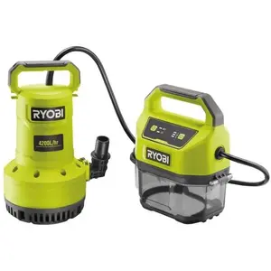 Pompe d'évacuation - RYOBI - 18 V - 4 200 l/h - 5m - Hauteur maxi d'év...
