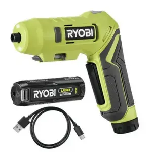 Ryobi - Tournevis 4V usb Lithium - 1,3Ah - Câble usb - RSDP4-120G pas cher