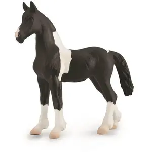 Collecta Veulen Barock Pinto Junior 11 Cm Rubber Zwart/wit pas cher