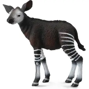 Collecta Figurine Okapi Bébé peinte à la main - Plastique - Gris - Mixte - 7x3x7.2cm pas cher