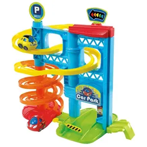 Kiddoo Garage multi-niveaux piste spirale - dès 2 ans pas cher