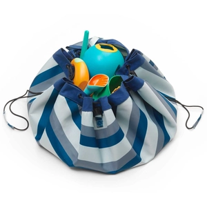 Play&Go Sac à jouets 2 en 1 Outdoor Blue/Green Stripes pas cher