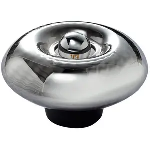 GRACE-Lampe à poser Verre Ø20cm Chrome Elements Lighting Ø 20cm / H 125cm / câble dalimentation 150cm Argenté pas cher