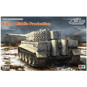 1:35 Rye Field Model 5010 Tiger I Middle Production w/Full Interior Plastic Modelbouwpakket pas cher