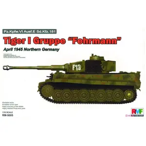 1:35 Rye Field Model 5005 Tiger I Gruppe Fehrmann - April 1945 Northern Germany Plastic Modelbouwpakket pas cher