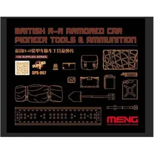 Meng-Model British R-R Armored Car Pioneer Tools & Ammunition (RESIN) pas cher
