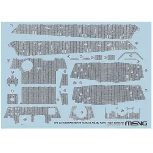 Accessoire pour maquette : Sd.Kfz.182 King Tiger Zimmerit Decal Meng pas cher