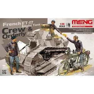 French Ft-17 Light Tank Crew & Orderly - 1:35e - Meng-model pas cher