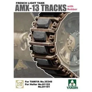 Takom Tak de 2061   Modélisme accessoires French Light Tank AMX de 13 Tracks with Rub Rubber pas cher