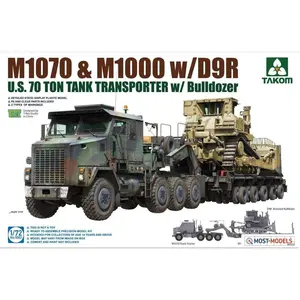 1:72 Takom 5002 M1070 Truck & M1000 Trailer w/D9R Bulldozer Plastic Modelbouwpakket pas cher