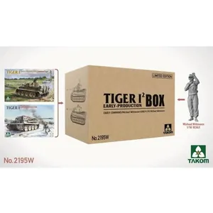 TAKOM - Tiger I² Early Production Box & 1:16 Wittmann takom2195w 1:35 ... pas cher