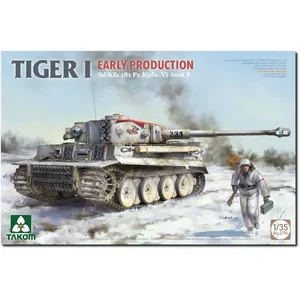 Takom Modelbouwpakket Militaire voertuigen - 2196 Sd.Kfz.181 Pz.Kpfw\.VI Tiger I Ausf. E - Vroege Productie - Tank Plastic - 1:35 - Modelbouw