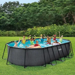 Piscine tubulaire ovale Oasis Designer Funsicle Dark 6,10 x 3,66 x 1...Vendu parcdiscount