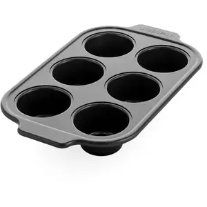 Greenpan Bistro Bakeware muffintray - 6 muffins - keramisch - zwart pas cher