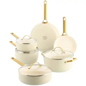 Greenpan Padova Reserve Batterie de Cuisine 10 Pièces Cream White