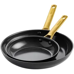 GreenPan Padova Set de Poêles à Frire 20 + 26 cm Noir pas cher