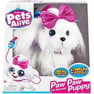 ZURU - PETS ALIVE - WALKING PUPPY - PELUCHE CHIEN INTERACTIF - 9531 pas cher