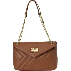 Sac bandoulière rembourré pour femme avec chaîne CCHB0196-brun pas cher