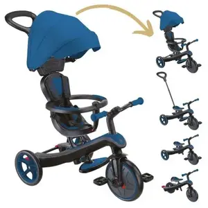 Globber - Tricycle Évolutif Pour Bébé Explorer 4 En 1 - Bleu Marine