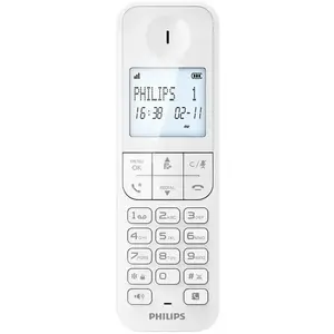 Téléphone fixe sans fil Philips D2701W Solo Blanc pas cher