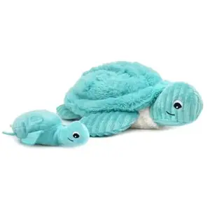 Peluche Sauvenou maman et bébé Les Ptipotos Aqua (29 cm) pas cher