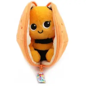 Flipetz - 2-in-1 Knuffel - Buzzet de Bij / Mandarijn - 18 x 5 x 18 cm - Les Déglingos pas cher