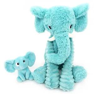 Peluche Eléphant maman et bébé Les Ptipotos Aqua (35 cm) pas cher