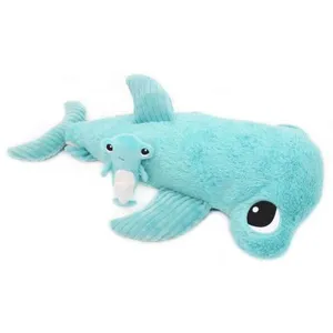 Peluche Requin maman et bébé Les Ptipotos Aqua (57 cm) pas cher