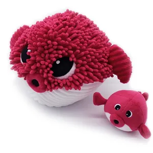 Peluche Géante Poisson Globe Et Son Bébé Betterave Gobetou Les Ptipoto...Vendu parrakuten