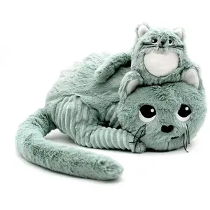 Les Déglingos Peluche Miaou le chat maman et bébé menthe (32 cm) pas cher