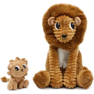 Peluche lion papa et son bébé