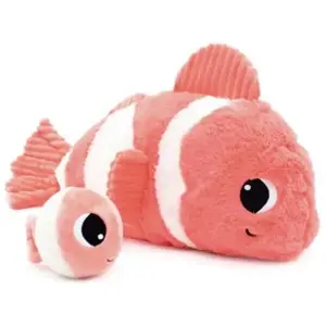 Peluche Bigou maman et bébé Les Ptipotos Corail (38 cm) pas cher