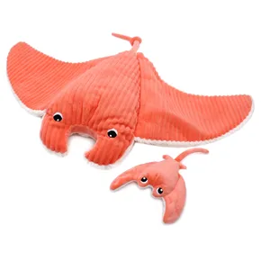 Peluche géante Mantalou la raie manta et son bébé Corail (67 cm) pas cher