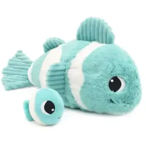 Peluche Bigou maman et bébé Les Ptipotos Aqua (38 cm) pas cher