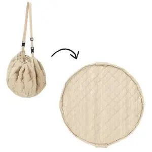 Play&Go Tapis de jeu nomade 2 en 1 Organic Stripes Brown pas cher