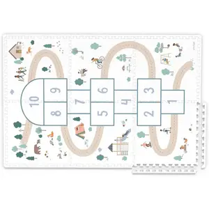 Comparateur de prix : Tapis de jeu réversible 2 en 1 Tiloo Marelle (120 x 180 cm)