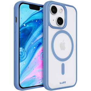 Coque LAUT iPhone 14 MagSafe transparent/bleu pas cher