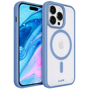 Coque LAUT iPhone 14ProMax MagSafe transparent/bleu pas cher