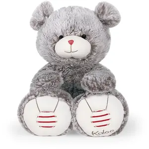 Peluche - KALOO - Ours gris - Douceur exceptionnelle - 38 cm pas cher