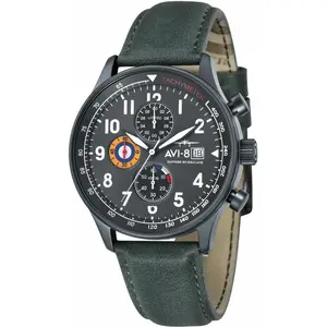 Montre AVI-8 HAWKER HURRICANE Quartz Chronograph - AV-4011-0D Noir pas cher