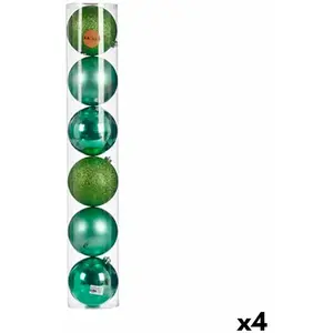 Krist+ Set kerstballen 15 x 16 x 15 cm Groen Plastic (4 Stuks) pas cher