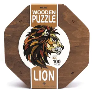 Eco-wood-art Legpuzzel Lion 31 X 28 X 0,5 Cm Hout Bruin 100 Stuks pas cher