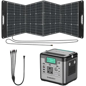 SWAREY Générateur solaire Portable 518Wh avec Panneau Solaire Pliable ...