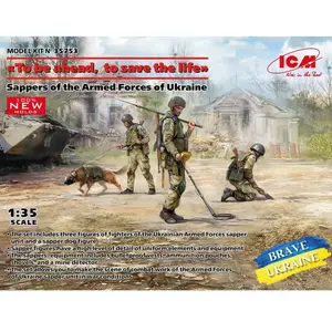 1:35 ICM 35753 To be ahead, to save the life - Sappers of the Armed Forces of Ukraine Plastic Modelbouwpakket pas cher