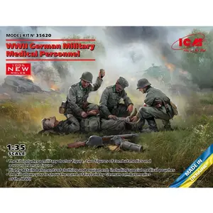 ICM Modelbouwpakket Militaire voertuigen - 35620 WWII German Military Medical Personnel Plastic - 1:35 - Modelbouw pas cher