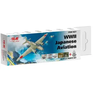 ICM Set de peintures acryliques pour maquettes davions japonais Seconde Guerre mondiale pas cher