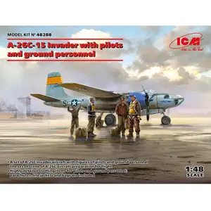 ICM - A-26c-15 Invader W/USAF Pilots and Ground Personnel