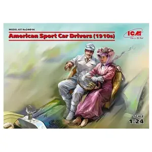 Comparateur de prix : ICM ICM24014 Pilotes de voiture de sport américains 1/24 (années 1910), 2 figurines, bleu ciel