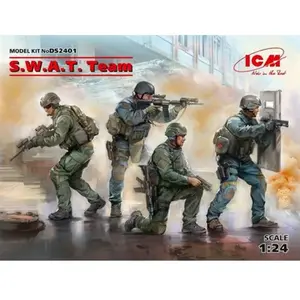 Maquette Icm - S.W.A.T. Team (4 Figures) - 1/24 - Ds2401-Breizh-Modelisme pas cher